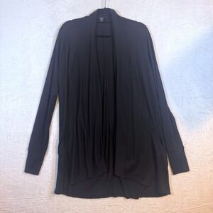 Athleta Pranayama Wrap Cardigan Thumbholes Small Black Women